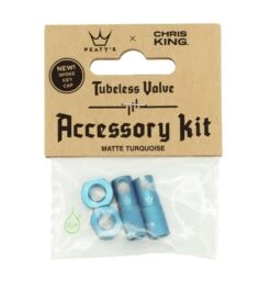 Peaty´s Chris King MK 2 Tubeless Valve Accessory Kit - Turquoise