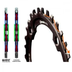 Praxis 1X DM Wave Ring (3 Mm) -Bike Parts Central 72528 praxis 1x dm wave ring 3 mm